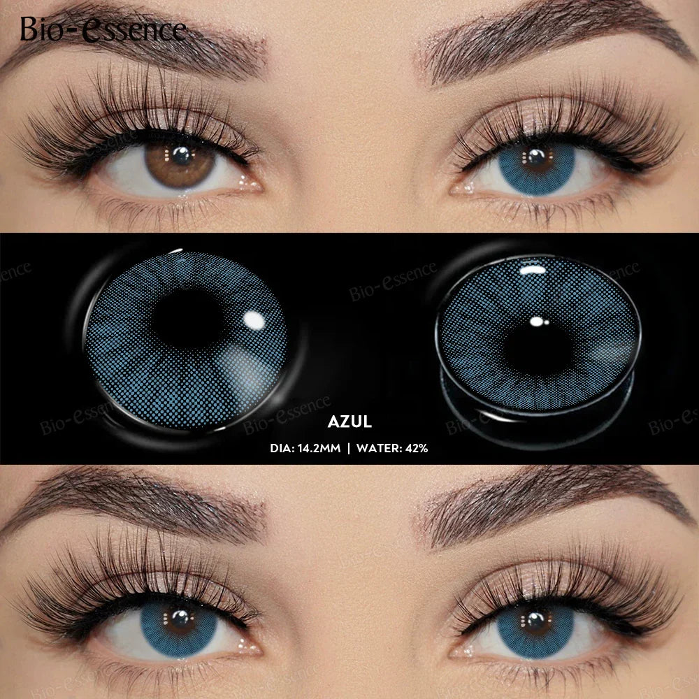 1 Pair Colored Contact Lenses for Eyes Natural Look Brown Eye Lenses Gray Contact Blue Lenses