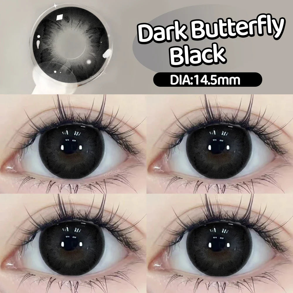 1 Pair Purple Beauty Colored contact lenses For Eyes Halloween Makeup Lens Pupils Fashion Big Eye Lenses Myopia Lenses