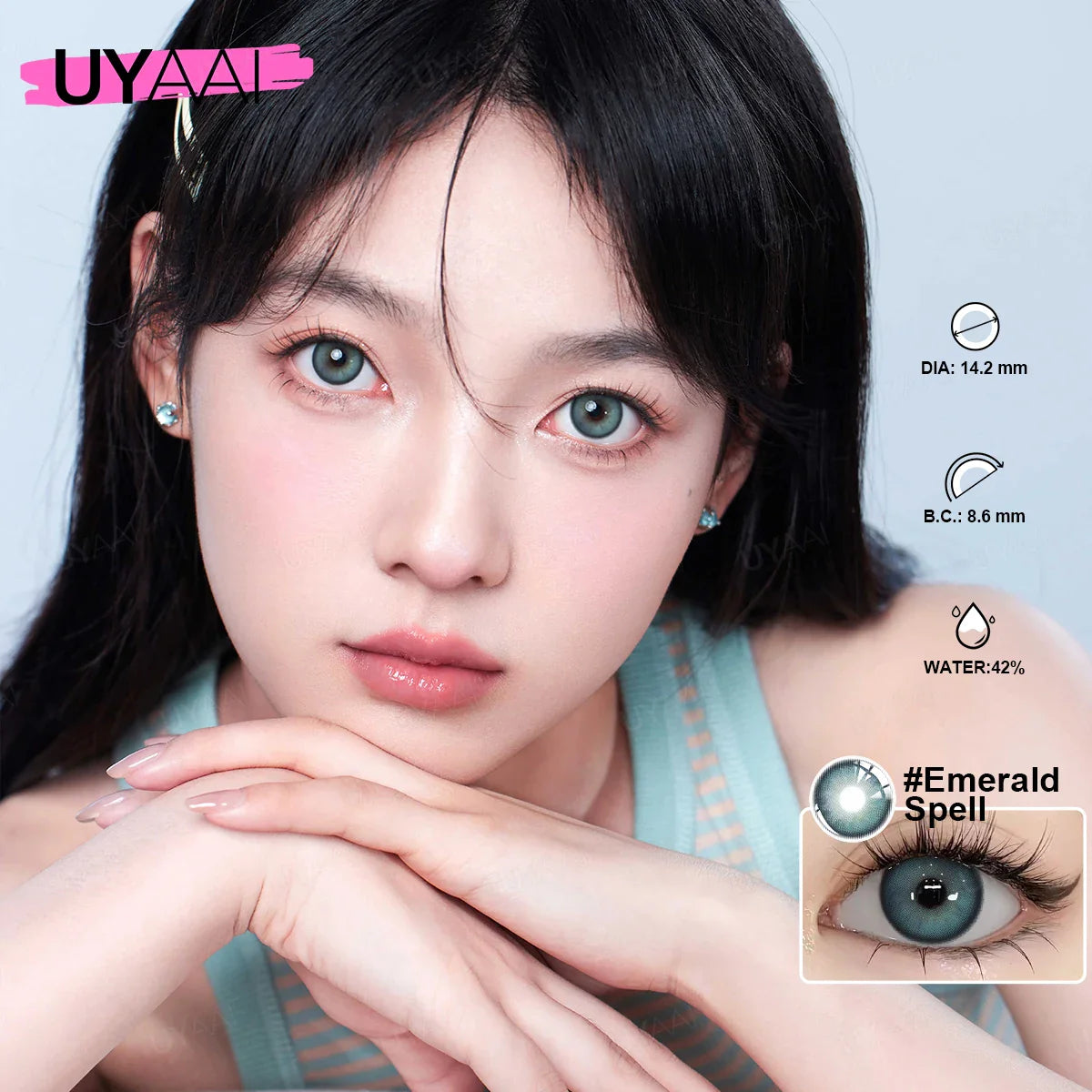 New Color Contact Lens Natural Pupils Green Lens Makeup Colored Pupils Gray Contact LensesCosmetics Natural Pupils