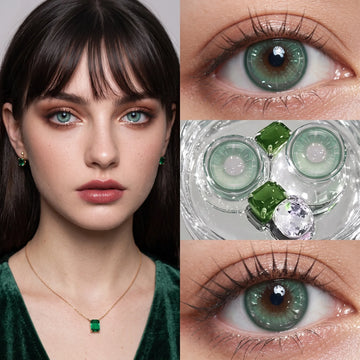 Eyes Color Contacts Colored Contact Lenses Lens Pupils Degree Prescription Beauty Green 2Pcs 6 Months Half Year
