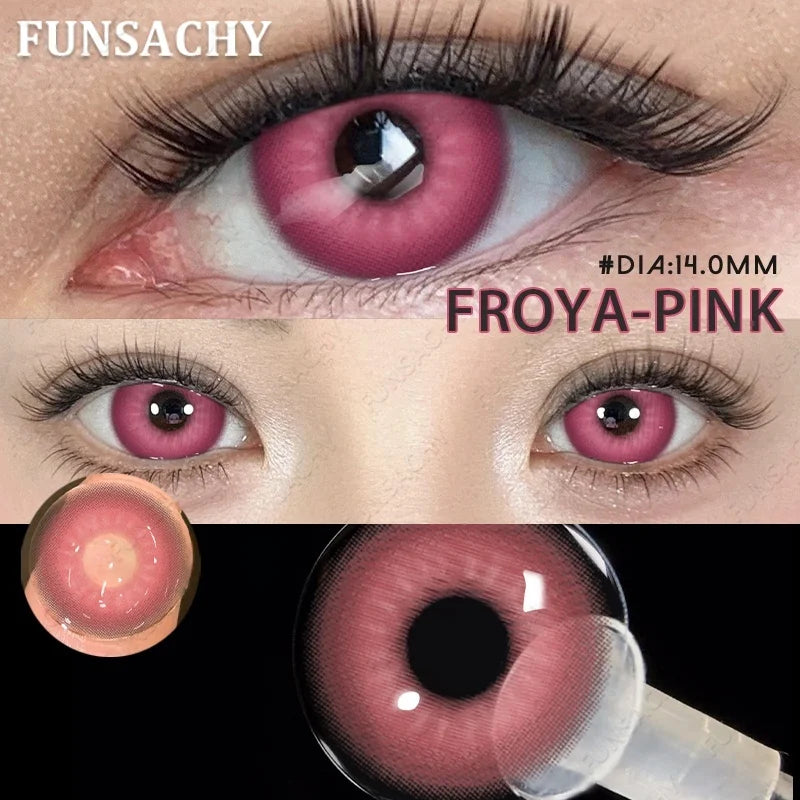 Cosplay Lenses White Black Contact Lenses for Halloween Party Makeup Contact Lens 14.0mm/14.5mm Anime Cosplay Softlens