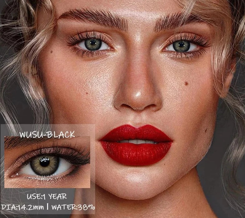 1Pair Color Contact Lenses for Eyes Blue Eye Lenses Natural Gray Pupils for Eyes Green Lenses Yearly Use Eye Contacts