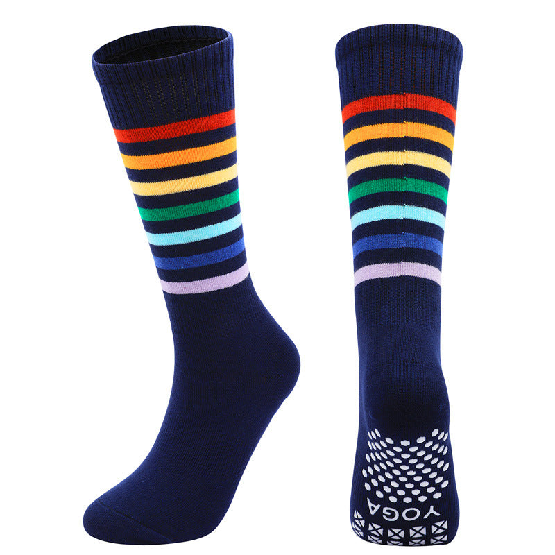 Women Rainbow Non-Slip Grips Socks 3 Pairs/Pack
