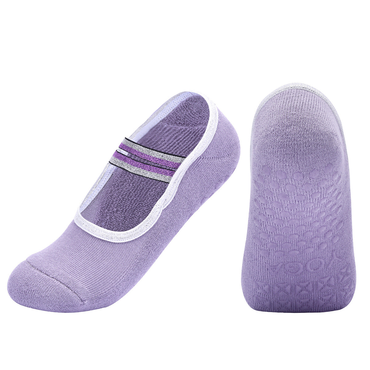 Women Non-Slip Grips Socks 4 Pairs/Pack