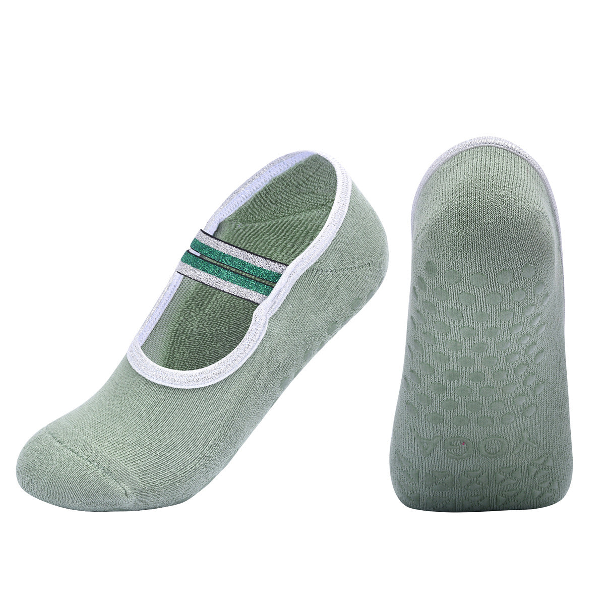 Women Non-Slip Grips Socks 4 Pairs/Pack