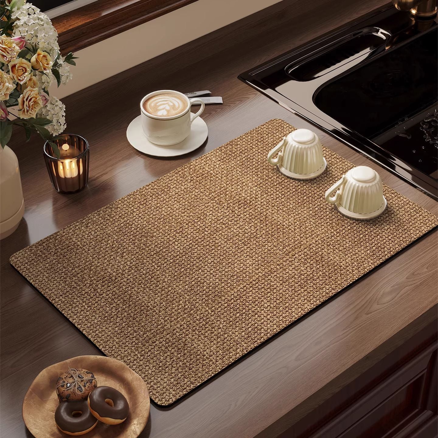 Fast-Absorbing Kitchen Dish Drying Mat - 50% OFF