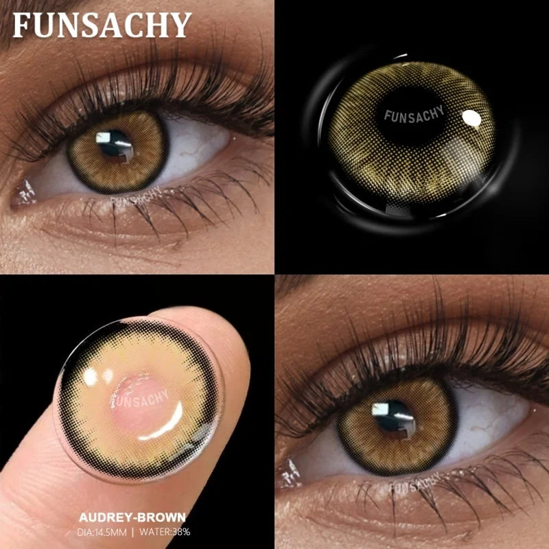 2pcs Brown Contact Lenses for Eyes Beautiful Pupils Yearly Cosmetic Blue Gray Colored Lens Brown Natural Lens Fast Ship