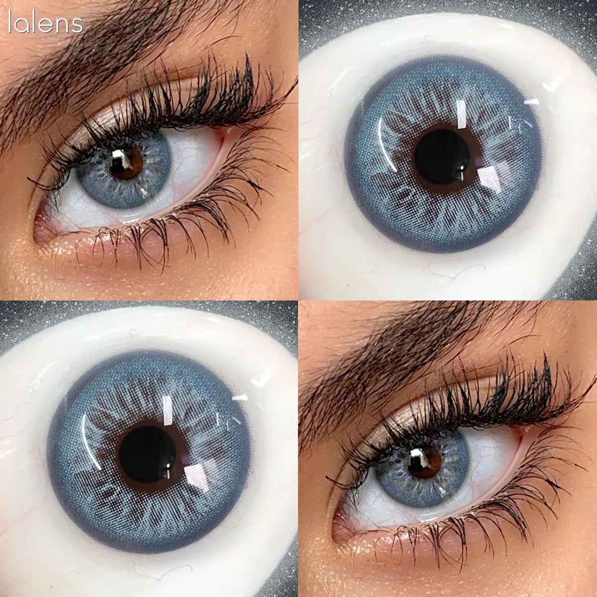 Brown Blue Natural Soft Colored Contact Lenses 14.2mm Grey Yearly Wear Natural Eye Contacts for Daily Cosmetic