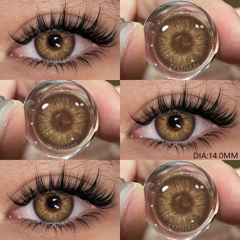 Color Contact Lenses For Eyes 1pair Yearly Natural Eye Green Color Lens Cosmetic Soft Eye Lenses Beauty Pupils Blue Lenses