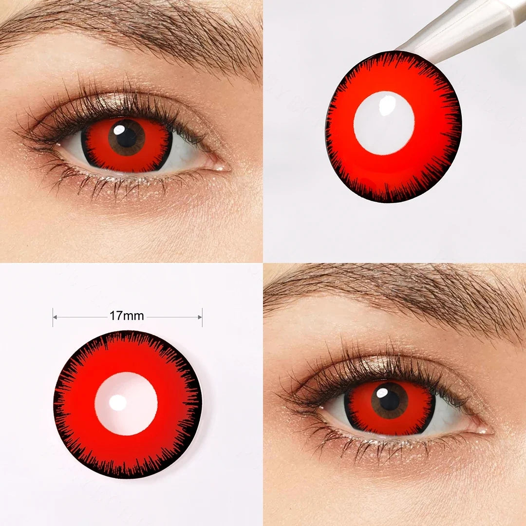 17MM Color Halloween Contact Lenses For Eye Green Cat‘s Eye Red Blue Lenses Cosplay Contact Lenses Eyes Beauty Makeup
