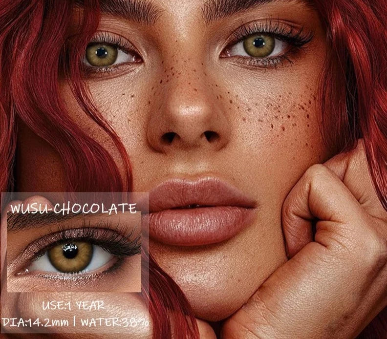 1Pair Color Contact Lenses for Eyes Blue Eye Lenses Natural Gray Pupils for Eyes Green Lenses Yearly Use Eye Contacts