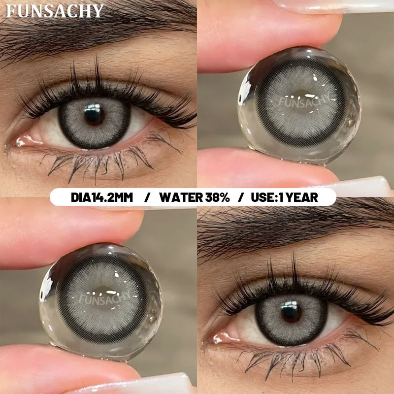 1 Pair Colorful Contact Lenses Natural Eye Makeup Contacts Lens for Eyes Korean Soft Lens Cosmetic Pupils Color Eye Len