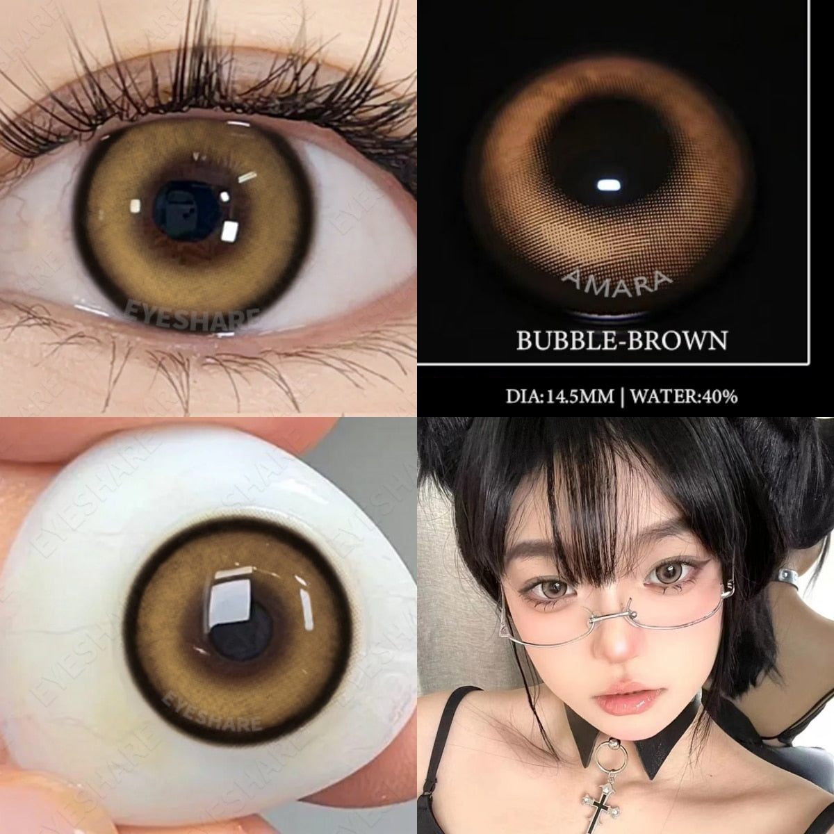 Eye Contact Lenses 2pcs/pair DIAMOND Color Contact Lens Eye Color Cosmetic Color Contact Lens Beauty Eye Makeup