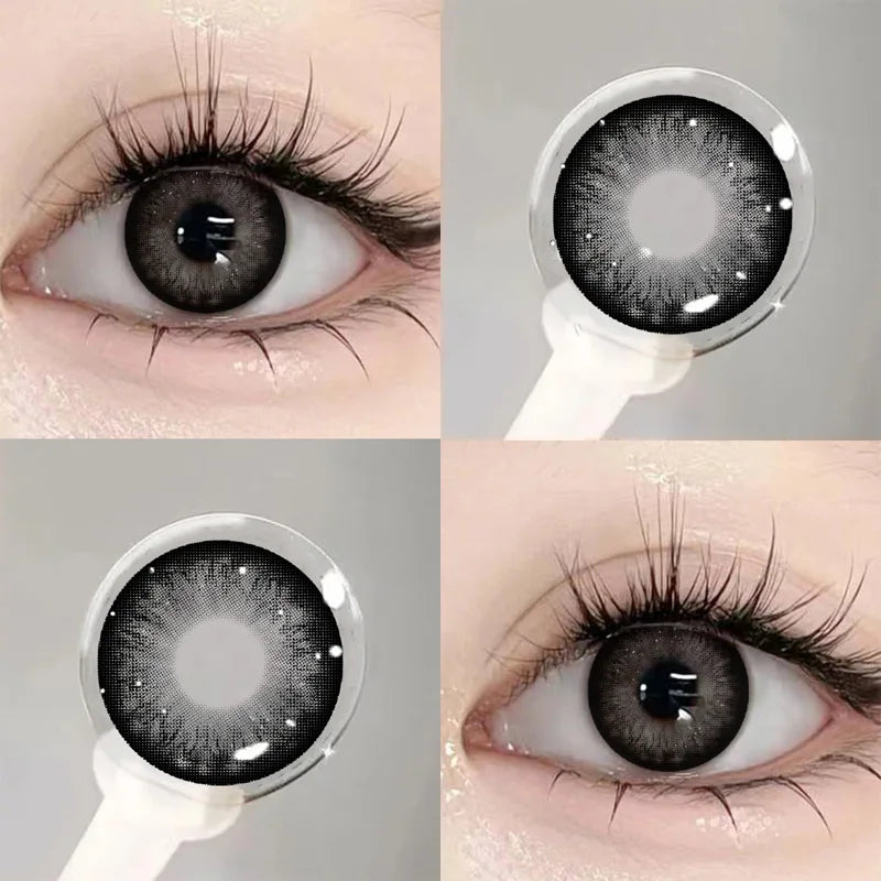 1Pair Natural Myopia Color Contact Lenses Beauty Eyes Brown Pupils High Quality Yearly Use Lenses Contact Cosmetics