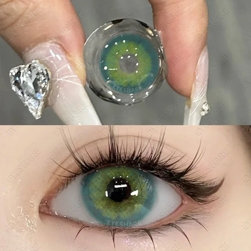 Natural Grey Color Contact Lenses for 1-Year Wear Small Pupil Brown Korean Style Lens for Eyes Beauty Makeup