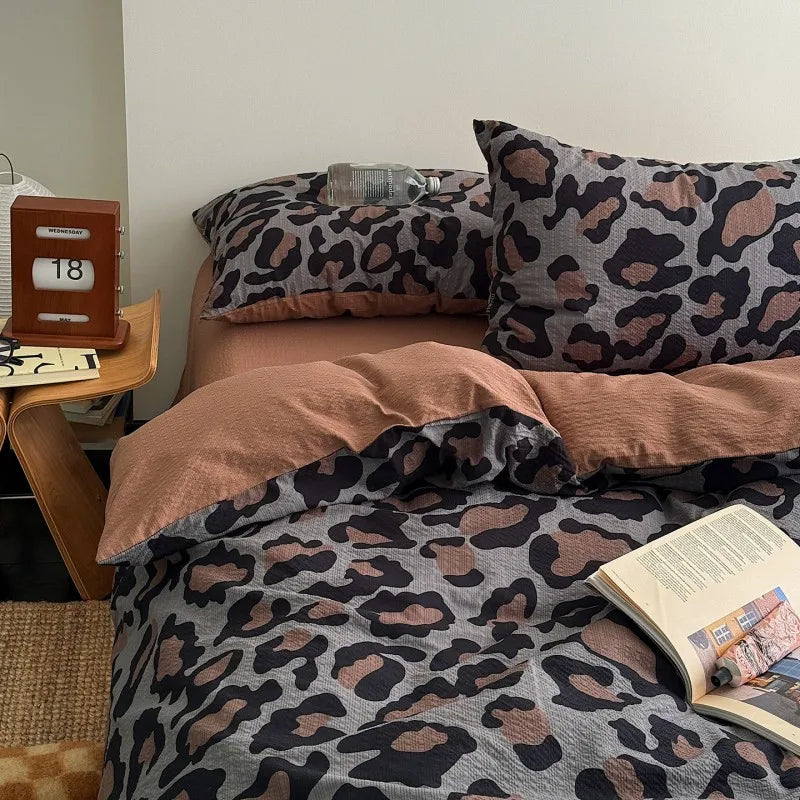3/4Pcs Bedding Set Minimalist Color-Blocking Striped Bed Linen Double Bedroom Bedspread Sheets With Pillowcase Bedding Duvet Set
