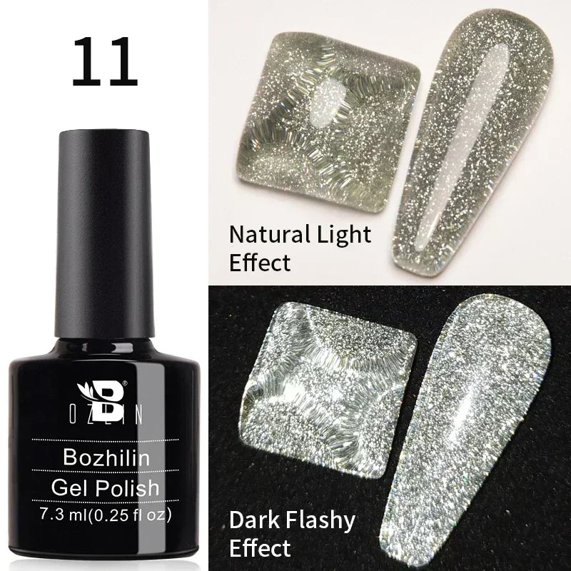 7.5ml Golden Gradient Cat Eye Nail Polish Gel Phototherapeutic Gel Soak Off Nail Magnetic Gel Polish Nail Art DlY