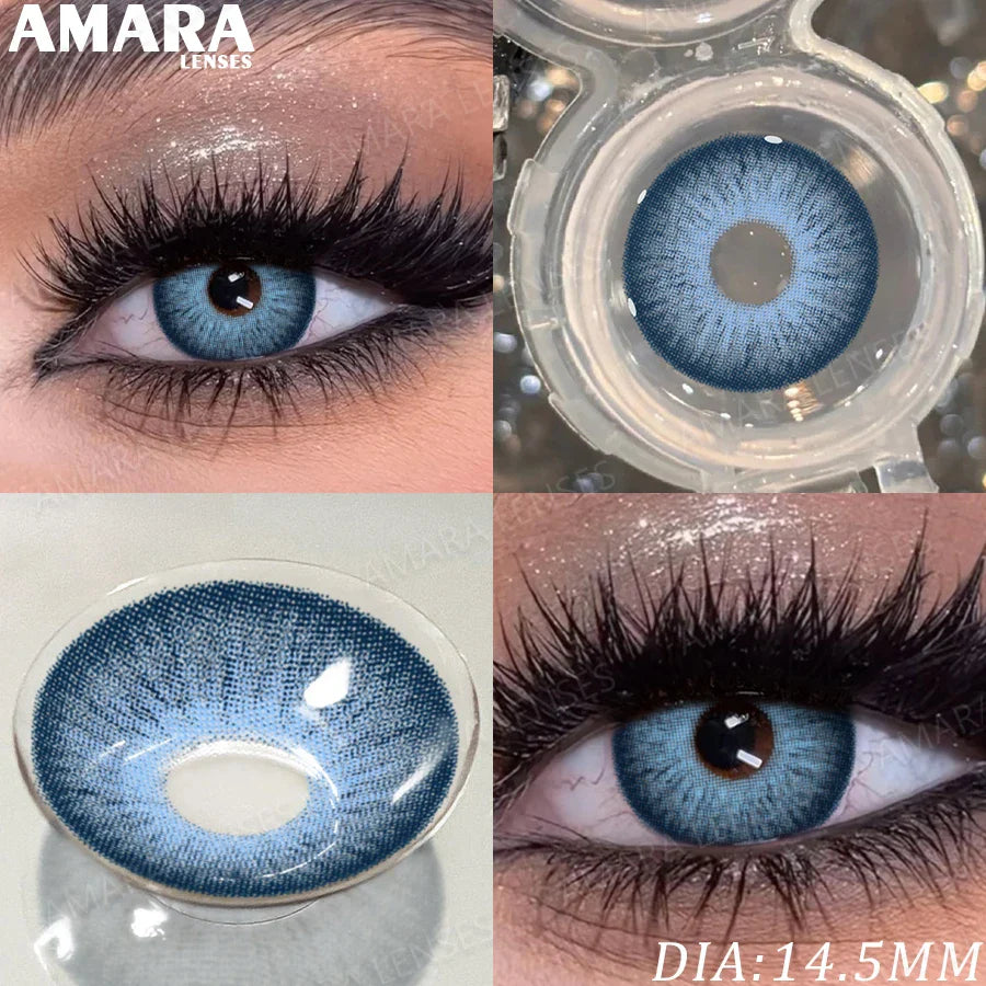 1 Pair Fashion Color Contact Lenses for Eyes Brown Lenses Colorcon Blue Lenses Yearly Beautiful Grey Eye Pupils Lens