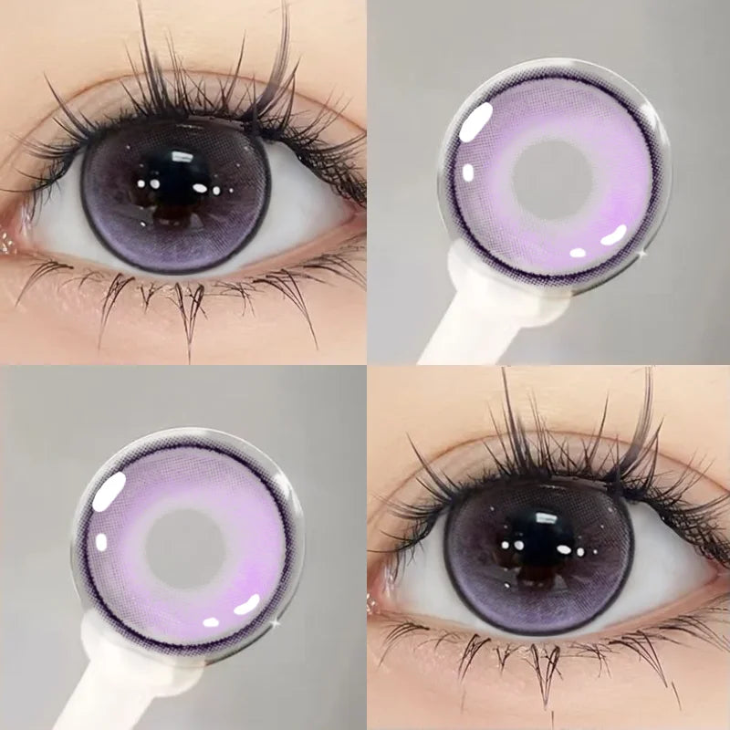 Color Pupils Blue Contact Lenses Brown Pupils For Eye with Prescription Myopia Lenses Korean Lenses Yearly 2pcs/pair