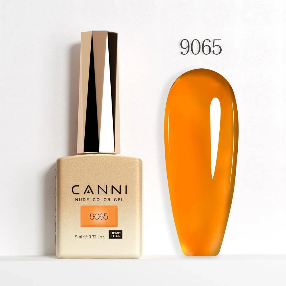 Nail Gel Polish HEMA FREE Translucent Jelly Gel Varnish Semi Transparent Super Glossy Ultra Consistency Round Shape Brush
