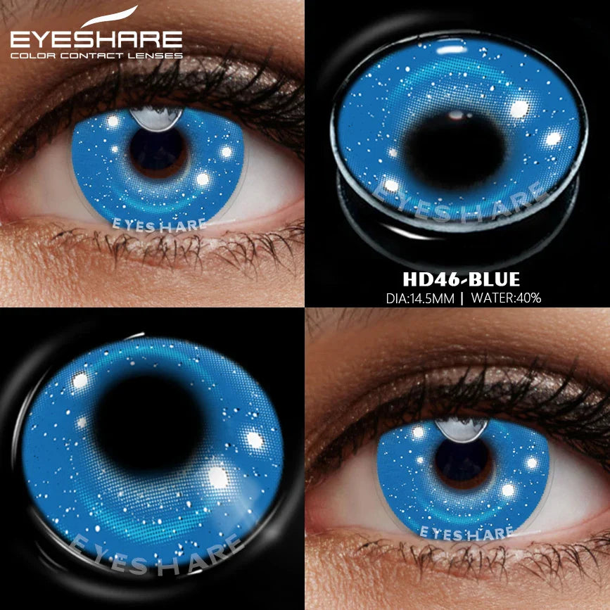 1 Pair yellow cosplay color contact lenses for eyes crazy Halloween cat Eye makeup Role playing Eye cosmetics red lens