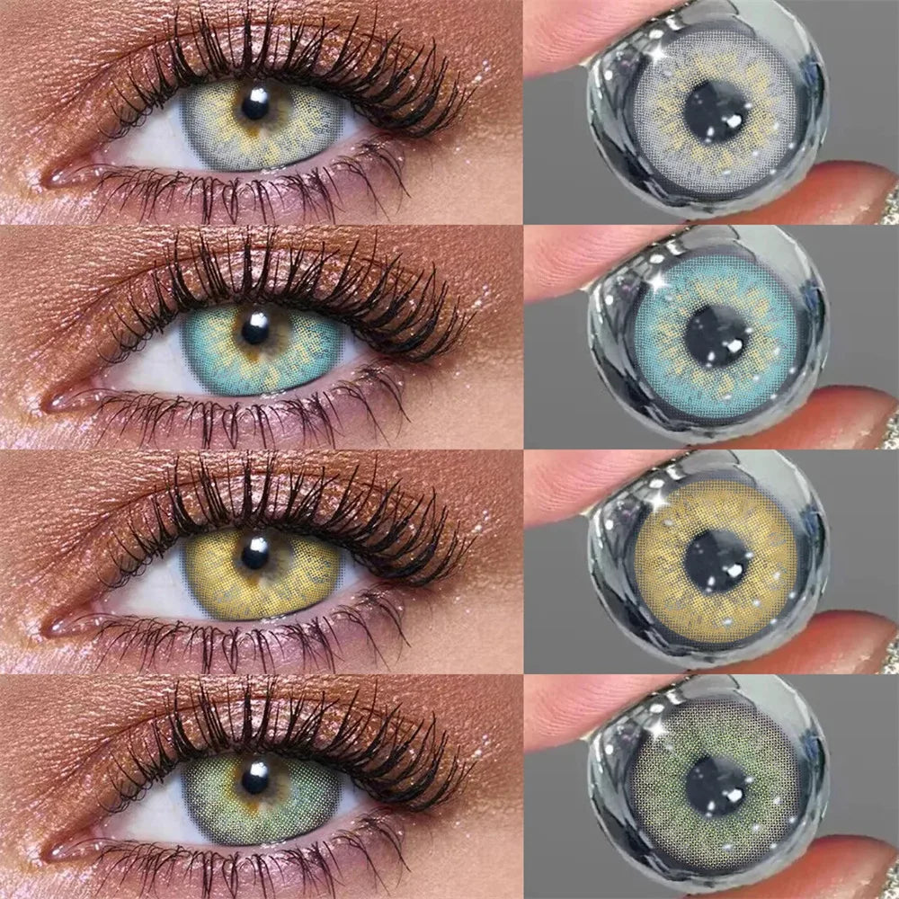 Eyes Color Contacts Colored Contact Lenses Lens Small Pupil Cosmetics Natural Grey Daily 14.0mm 2Pcs Half Year Use