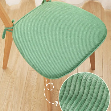 Simple Chair Cushion With Straps Horse Shape Dining Chair Seat Thickened Breathable Cushion Student Horseshoe-shaped Chair Pads