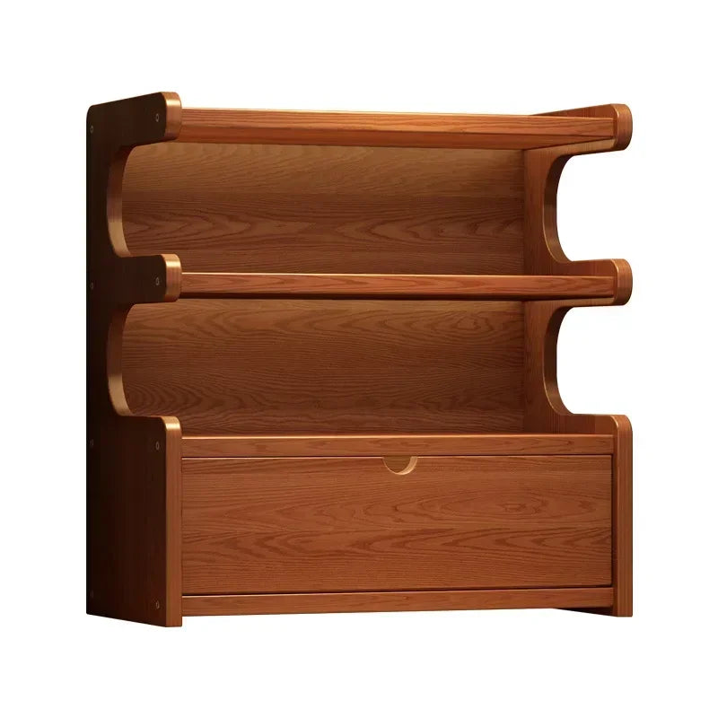 Household Goods Solid Wood Desktop Rack, Coffee Cup Bar Storage, Home Kitchen Cup Holder, Storage, With Drawer Display Rack