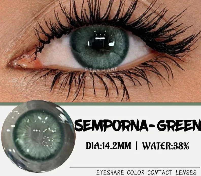 Natural Eye Colored Contacts Lenses 1pair Blue Eye Lenses Green Contacts Soft Beauty Makeup Gray Pupils Lenses Yearly