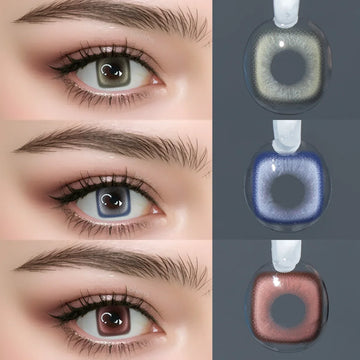 6 Months Wear Myopia Colored Lenses Power Pussy Control Grey Soft Contacts Cosplay Eye Makeup Cosmetic