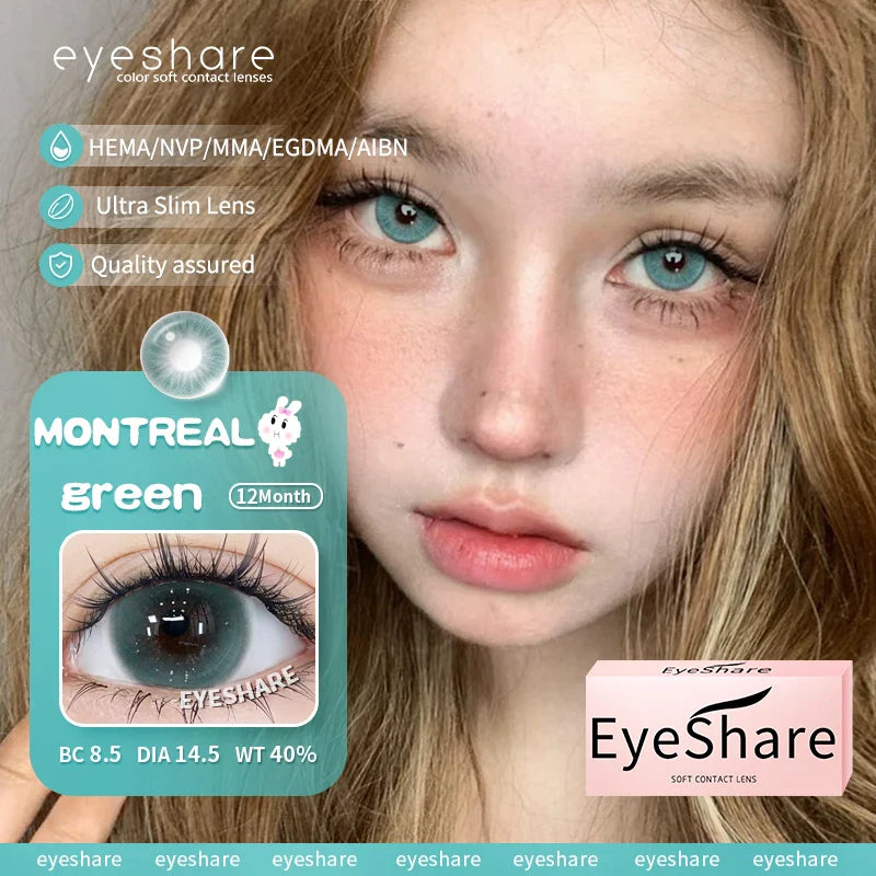 Natural Grey Color Contact Lenses for 1-Year Wear Small Pupil Brown Korean Style Lens for Eyes Beauty Makeup