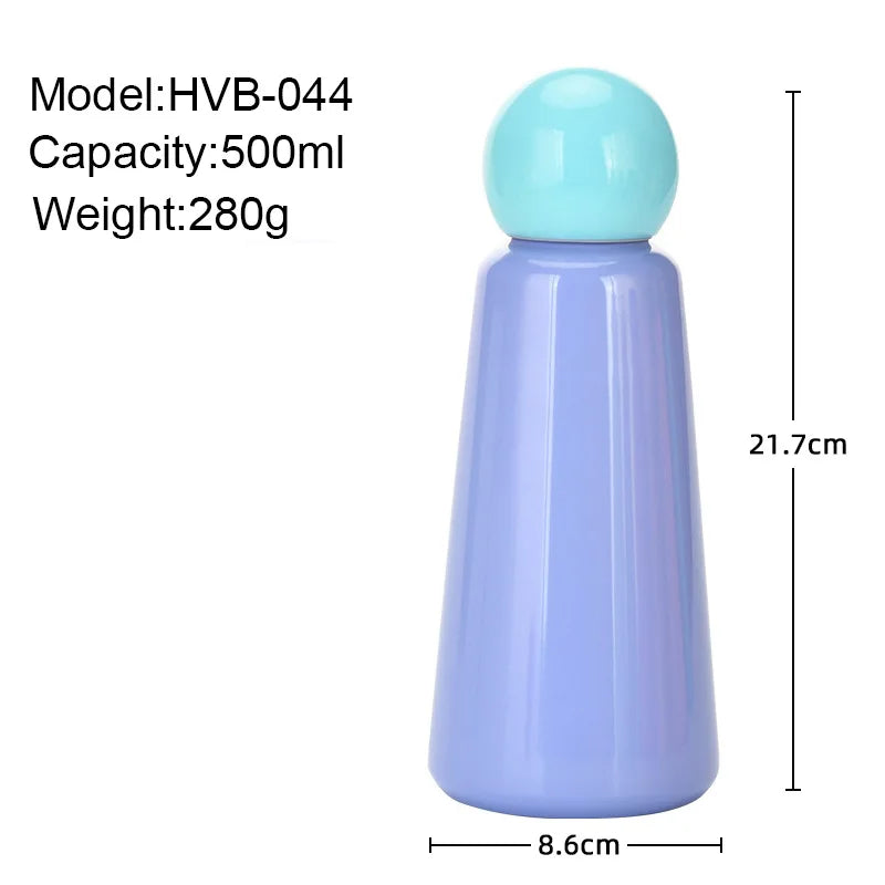 500ML INS Thermos Cup For Childrens Double Stainless Steel Vacuum Flasks Outer Camping Sports Drinkware Student's WATER BOTTLE