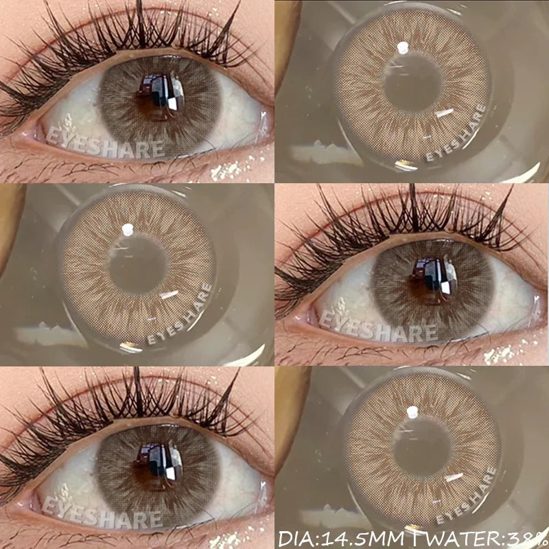1 Pair Korean Lenses Natural Colorful Contact Lenses for Eyes Brown Contact Lenses Yearly Blue Lenses Gray Pupils Lens