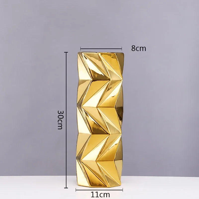 Ceramic Vase Light Luxury Tabletop Hydroponic Flower Arrangement Vases Modern Home Decoration Accessories
