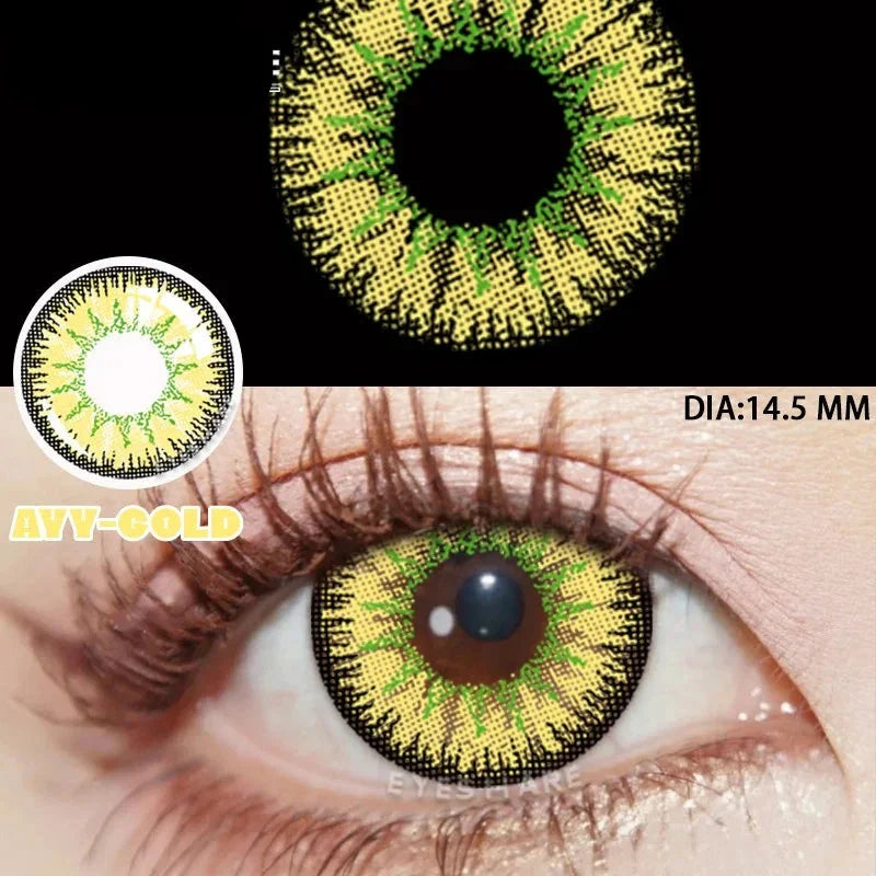 1 Pair Color Contact Lenses for Eyes Cosplay Red Color Lens Anime Purple Lenses Korean Lenses Big Eye Lens Blue Lenses