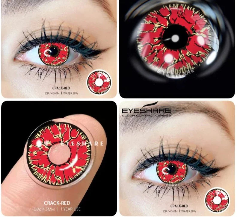 1 Pair Colored Contact Lenses For Eyes New Cosplay Colored Lenses Halloween Contacts Cosmetics Pupils Eye Color Lens