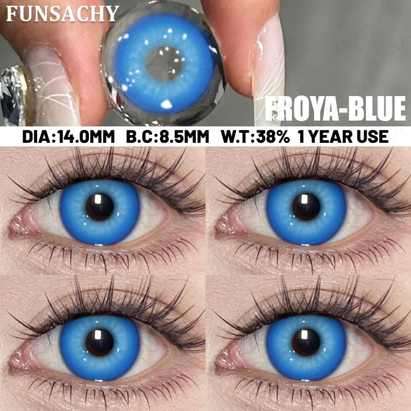 1 Pair Cosplay Demon Contact Lenses for Eyes Anime Lenses for Halloween Colorcon y2k Eye Contacts Cosmetic Red Softlens