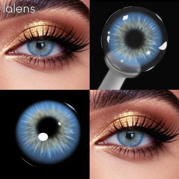 14.0mm Small Pupil Natural Sin Blue Green Colored Contact Lenses Half Yearly Soft Lens Fashion Cosmetic Eyewear Contacts