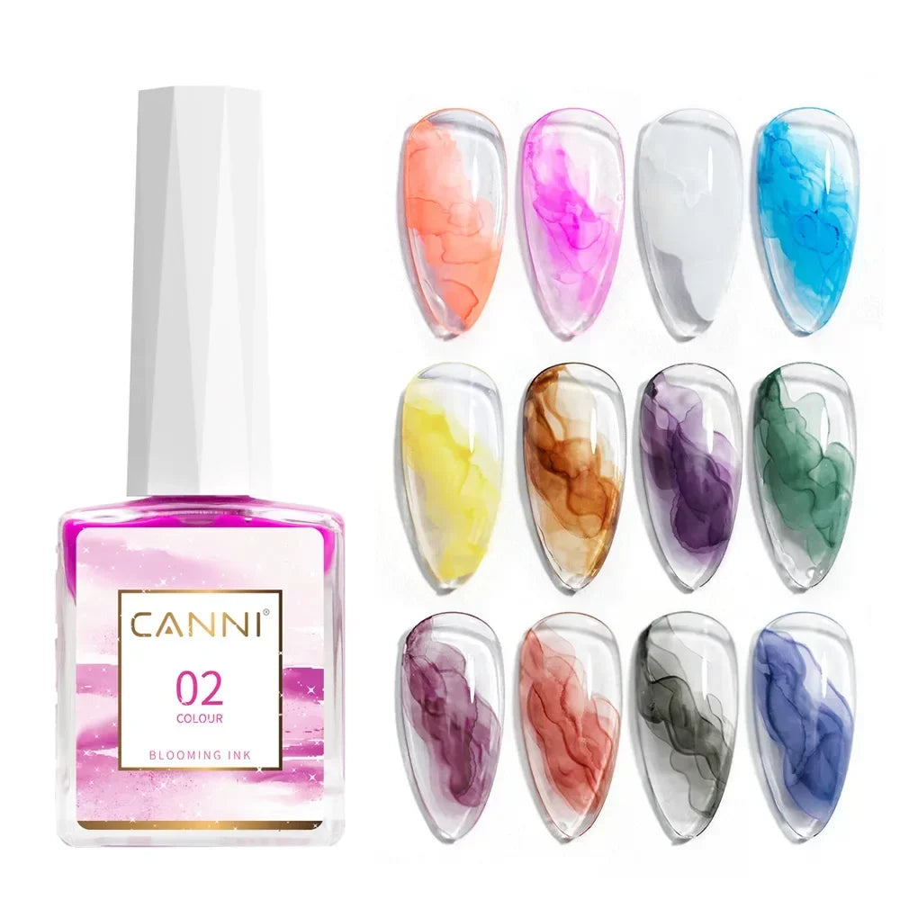 9ml Blooming Nail Polish Air Dry Watercolor Marble Gel Nail Liquid Venalisa Smoke Bubble Varnish Gradient Painting Ink