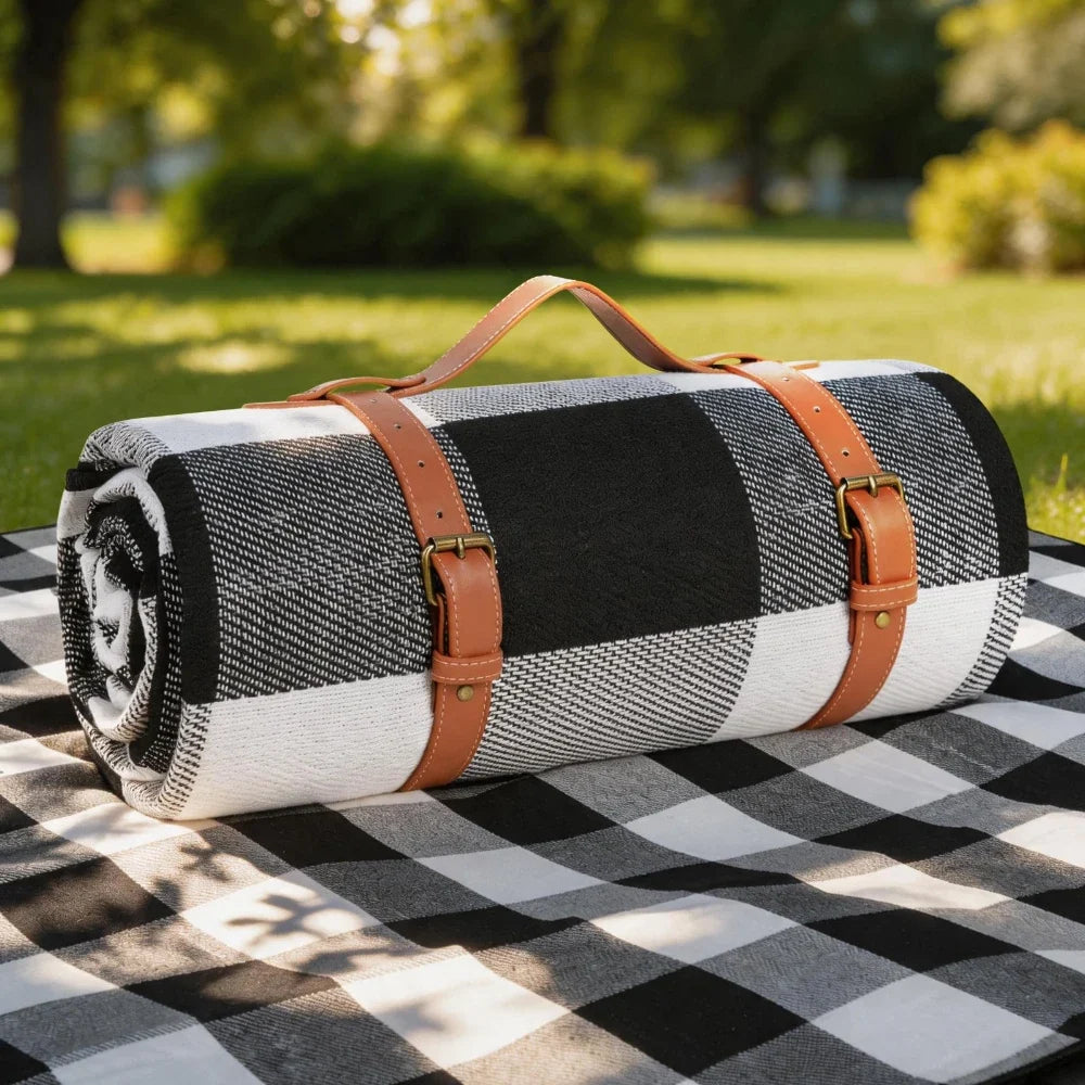 Picnic Blanket Extra Large Waterproof and Foldable Beach Blanket 3-Layer Outdoor Blanket for 6 to 8 Adults for Camping Park