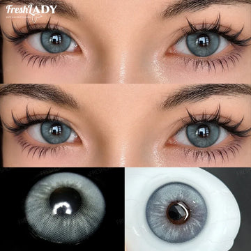 1 Pair Blue Colored Contact Lenses Natural Pupils Eyes Soft lenses Soft Contacts 14.20mm