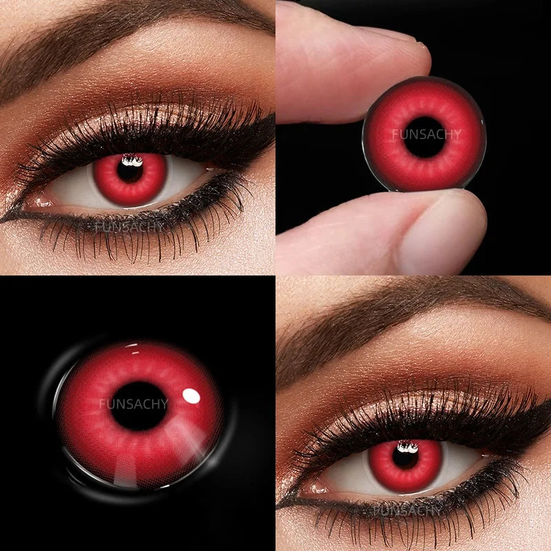 Cosplay White Contact Lenses for Eyes Anime Role Playing Lens Halloween Cosplay Black Contacts Yearly Cosmetics Pupils