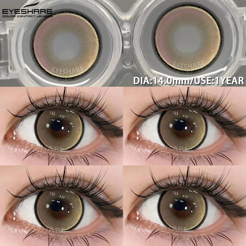 1 Pair Colored Contact Lenses Pink Contact Lenses Purple Fashion Makeup Contact Lenses Eye Cosplay Lenses Yearly Use