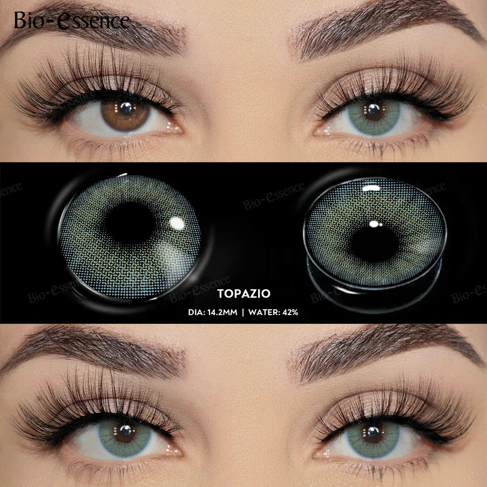1 Pair Colored Contact Lenses for Eyes Natural Look Brown Eye Lenses Gray Contact Blue Lenses