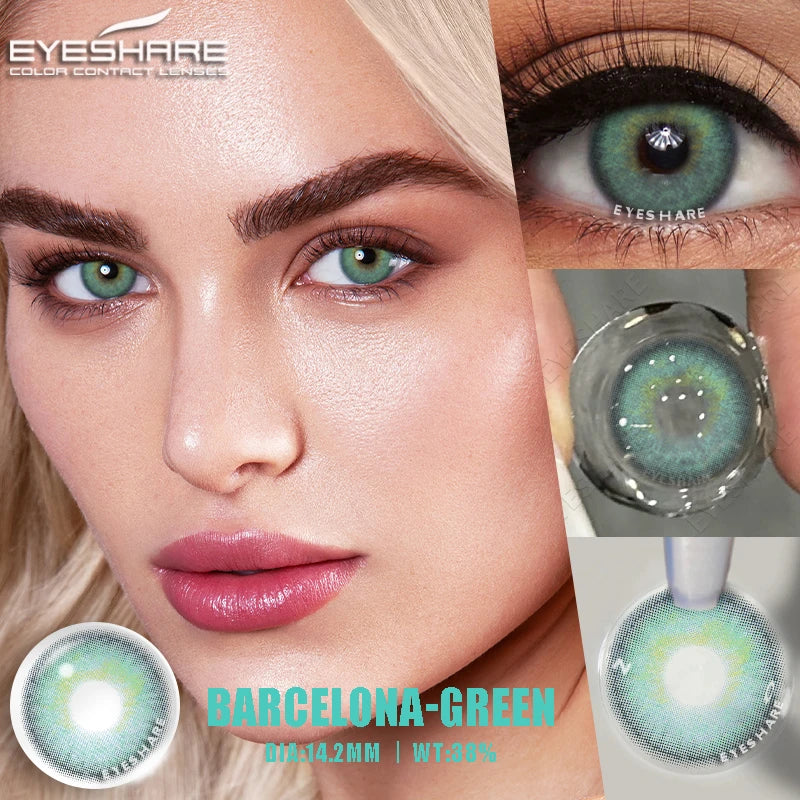 1 Pair Color Contact Lenses for Eyes Color Eye Lens Blue Eye Lenses Brown Lenses Gray Pupils Lens Yearly Green Contacts