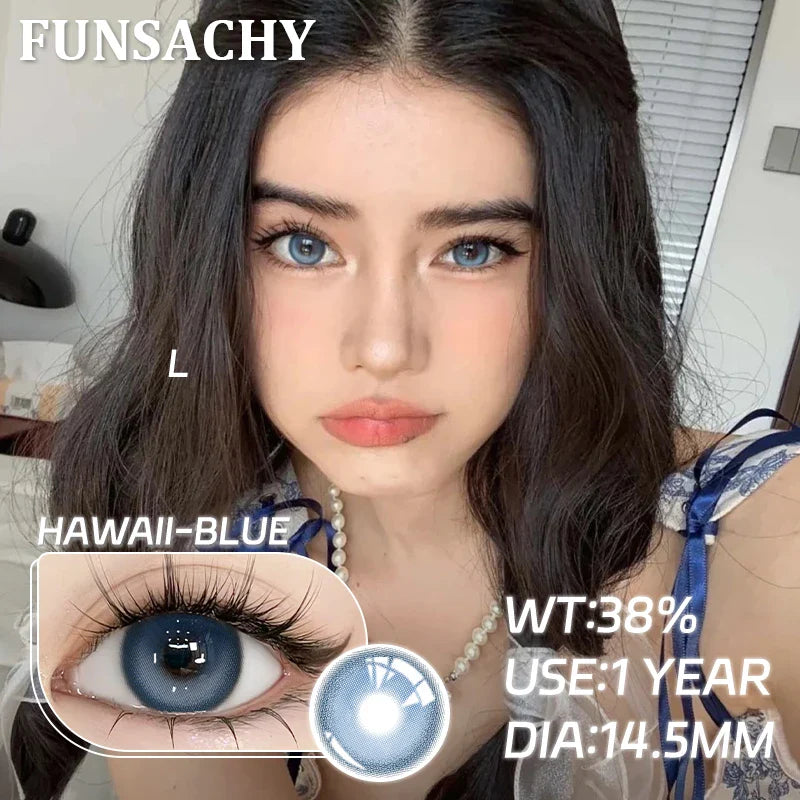 1 Pair Myopia 0~-8.00 Degree Color Contact Lenses for Eyes Natural Lenses with Prescription Diopter Eye Contacts Yearly