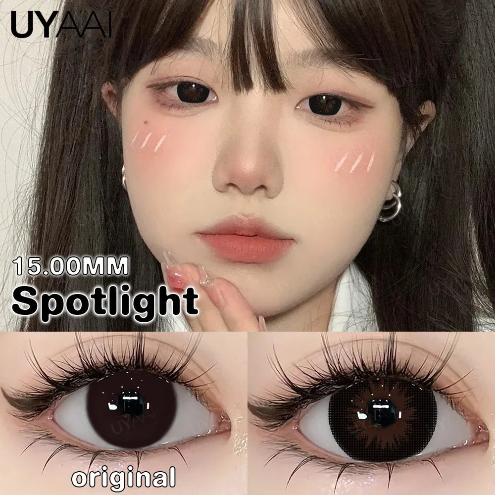 1 Pair Big Eye Color Lens Makeup Colorcon Brown Natural Color Eye Contacts Black Lenses y2k Korean Green Pupils