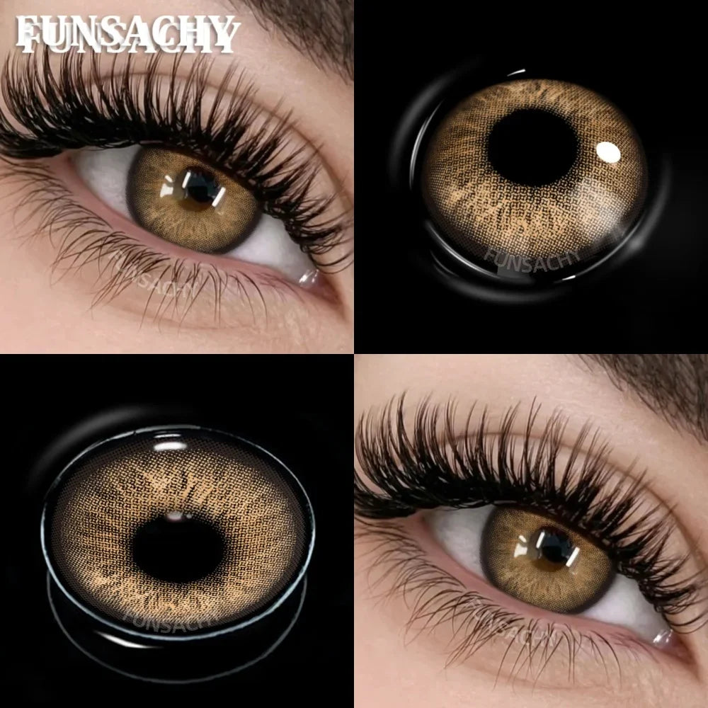 New Contact Lenses Natural Brown Eye Makeup Contacts Grey Color Lens Korean Softlens Yearly Cosmetics for Women