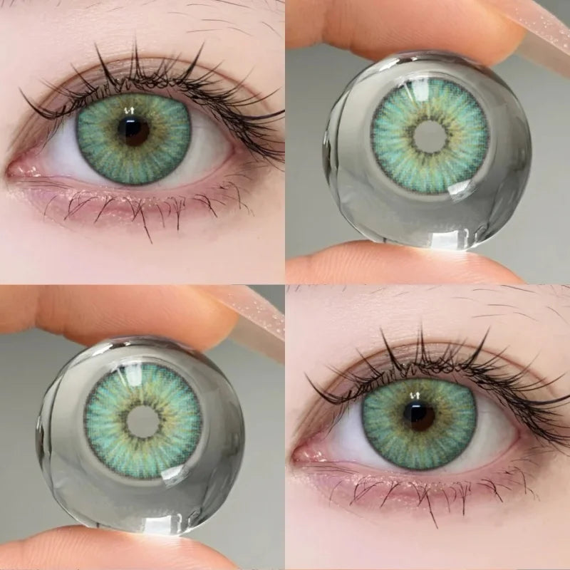 1 Pair Color Contact Lenses For Eyes Natural Gray Blue Beautiful Pupil Soft Natural Accessories Yearly Cosmetic Pupils