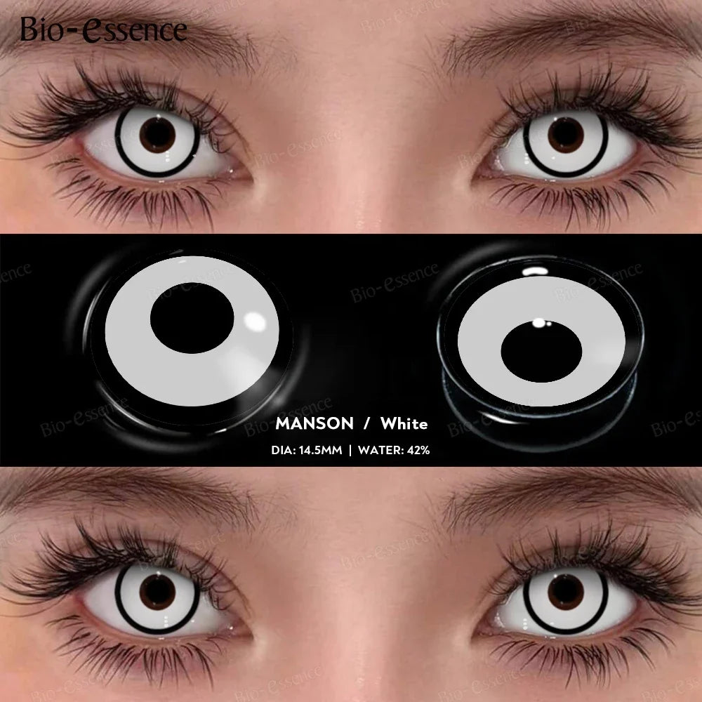 1 Pair Hallowee Contact Lenses for Eyes Cosplay Lenses Anime Lenses Anime Accessories Lenses Black Lenses Pink Lens